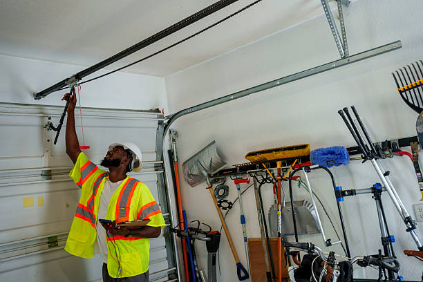 Professional Garage Door Panel Replacement technician working in East Valley, NV